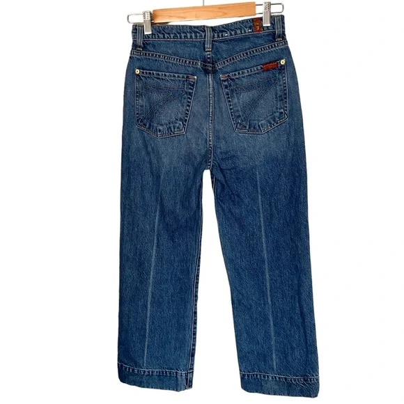 7 for All Mankind "Baby Jo" Havana Rigid Cropped Jeans - Picture 9 of 16